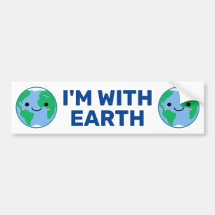 Autocollant De Voiture I'm With Earth Pro Planet