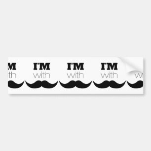 Autocollant De Voiture I'm With Mustache