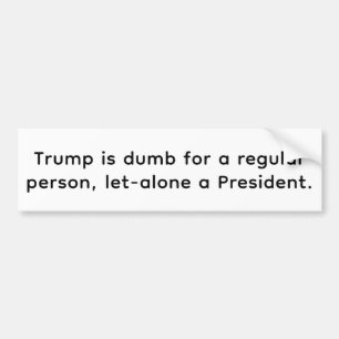 Autocollant De Voiture Imbécile Trump idiot Président Hankamer Artjunkhau