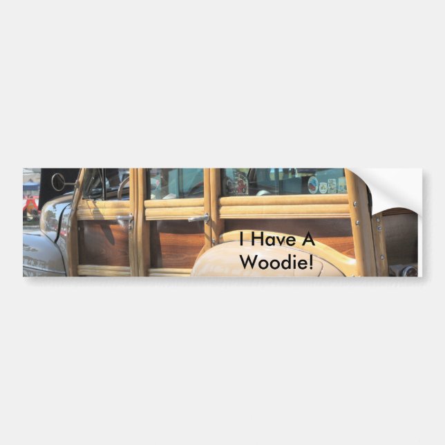 Autocollant De Voiture IMG_7869, j'ai un Woodie ! (Devant)