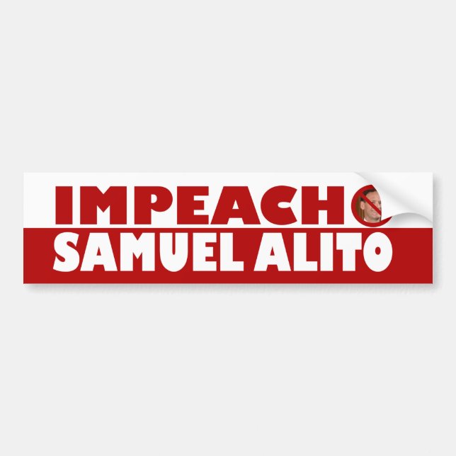 Autocollant De Voiture Impeach Samuel Alito (Devant)