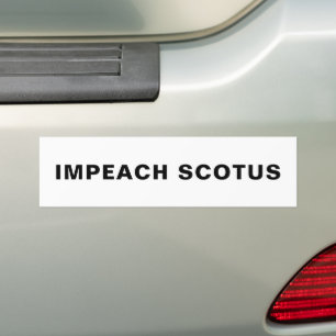 Autocollant De Voiture Impeach scotus minimaliste simple blanc noir