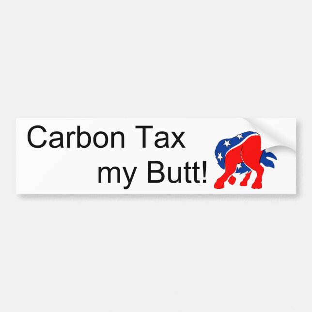Autocollant De Voiture Impôt de carbone mon bout (Devant)