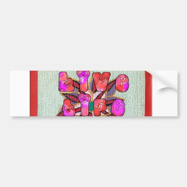 Autocollant De Voiture Imprimer l'art "Live Life Large" (Devant)