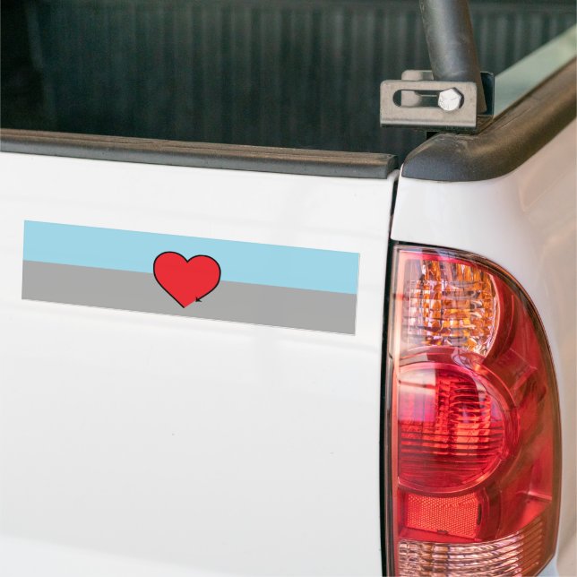Autocollant De Voiture Indicateur et symbole de fierté autosexuelle (Sur camion)