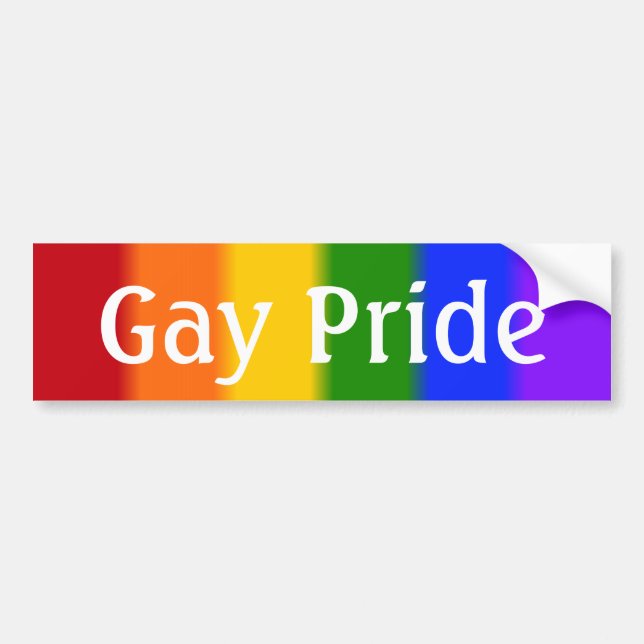 Autocollant De Voiture Indicateur Gay pride d'arrêt version 2 (Texte) (Devant)