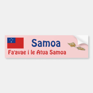 Autocollant De Voiture Indicateur Samoa + Stick pare-chocs