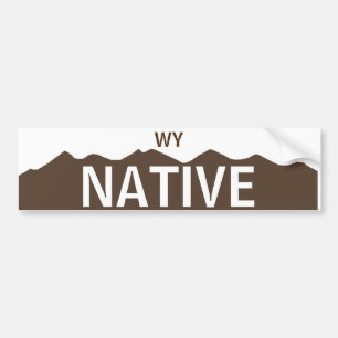 Autocollant De Voiture Indigène du Wyoming