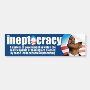 Autocollant De Voiture ineptocracy - anti Obama
