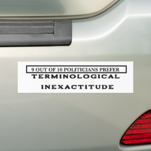AUTOCOLLANT DE VOITURE INEXACTITUDE TERMINOLOGIQUE