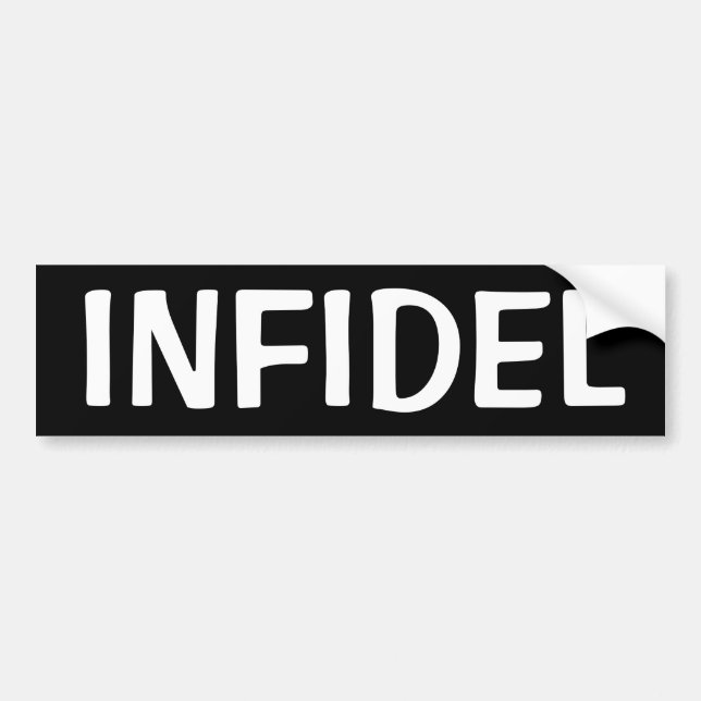 AUTOCOLLANT DE VOITURE INFIDÈLE (Devant)