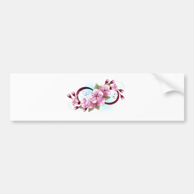 Autocollant De Voiture Infinité avec les fleurs Sakura (Devant)