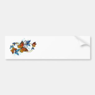 Autocollant De Voiture Infinité de papillons monarques
