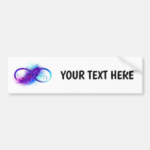 Autocollant De Voiture Infinity with purple feather