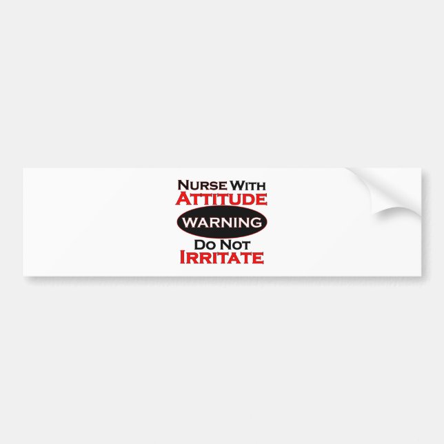 Autocollant De Voiture Infirmière avec l'attitude (Devant)