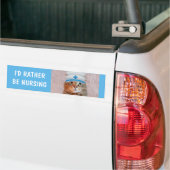 Autocollant De Voiture Infirmière Chat "Je préfère être infirmière" (On Truck)