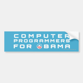 Autocollant De Voiture Informaticiens de Pro-Obama