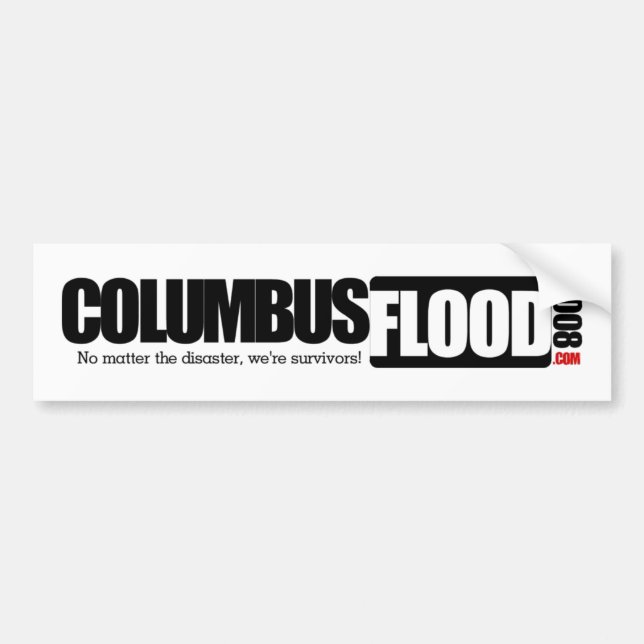 Autocollant De Voiture Inondation de Columbus (Devant)