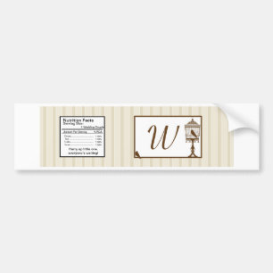 Autocollant De Voiture Inséparables Tan/Mariage Brown Étiquette bouteille