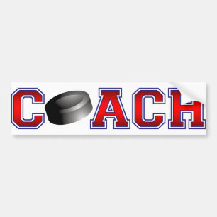 Autocollant De Voiture Insignes gentils d'hockey d'entraîneur