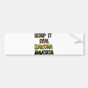 Autocollant De Voiture Inspiration Art "Keep It Real Hakuna Matata"