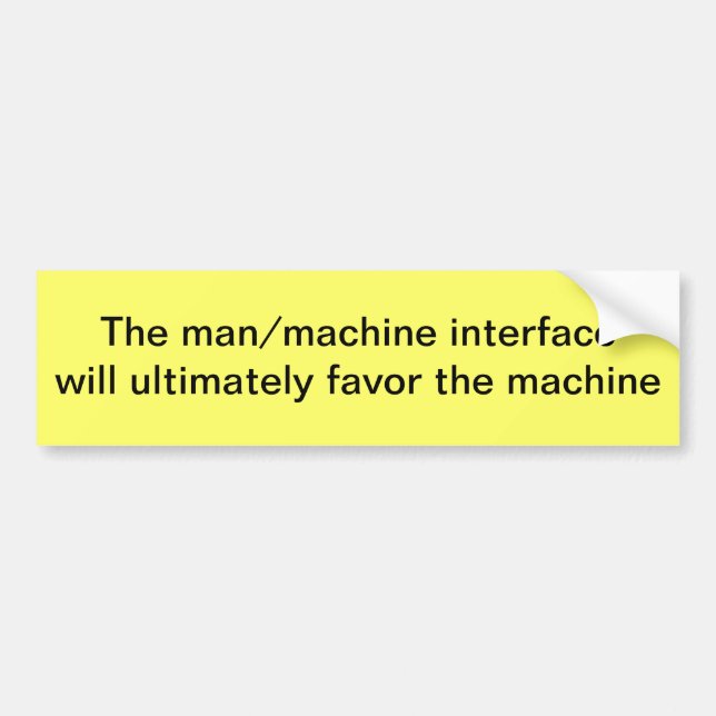 Autocollant De Voiture Interface d'homme/machine (Devant)