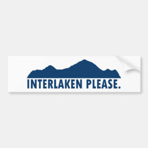 Autocollant De Voiture Interlaken Suisse S'il vous plaît