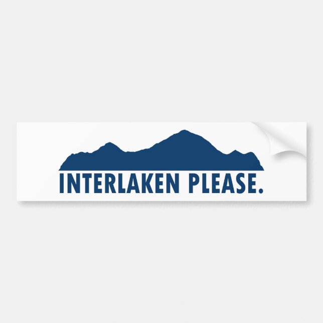 Autocollant De Voiture Interlaken Suisse S'il vous plaît (Devant)