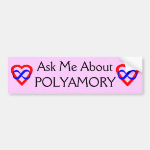 Autocollant De Voiture Interrogez-moi au sujet de Polyamory