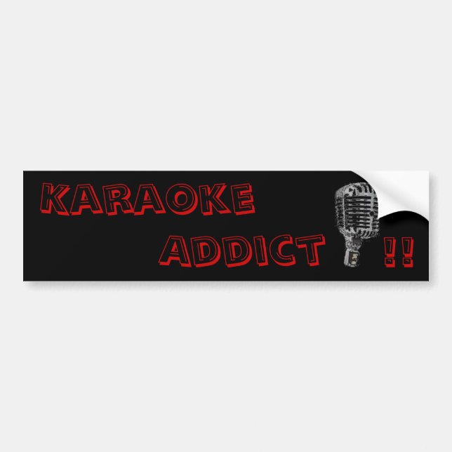 Autocollant De Voiture Intoxiqué de karaoke ! ! (Devant)
