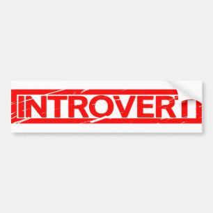 Autocollant De Voiture Introvert le timbre