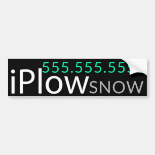 Autocollant De Voiture iPlow. Déblaiement de neige. Labourage de neige