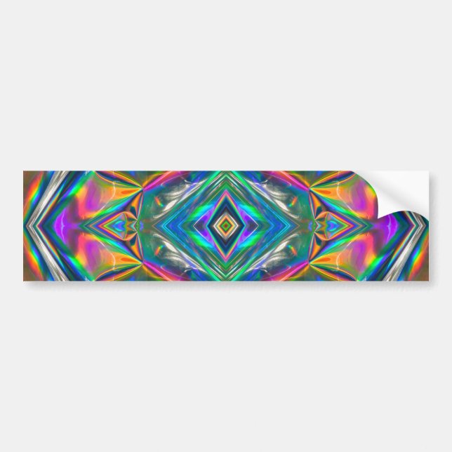 Autocollant De Voiture Iridescent Chrome Bumper Sticker (Devant)