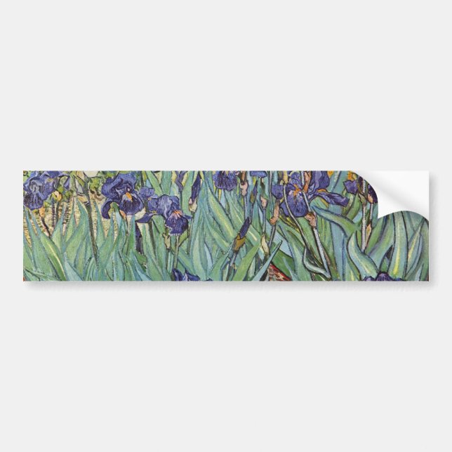 Autocollant De Voiture Iris de Van Gogh Peinture Impressionniste (Devant)