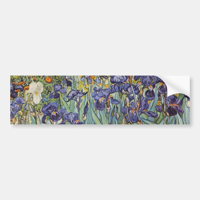Autocollant De Voiture Iris de Van Gogh Peinture Impressionniste (Devant)