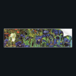 Autocollant De Voiture Irises de Vincent van Gogh, Jardin Vintage<br><div class="desc">Irises (1889) de Vincent van Gogh est une peinture vintage à fleurs de paysage de post impressionnisme d'art, représentant un jardin aux iris à barbe violet poussant par des pavots orange. Une seule fleur d'iris blanc fleurit au bord. À propos de l'artiste : Vincent Willem van Gogh (1853-1890) fut l'un...</div>