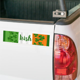 Autocollant De Voiture Irish Heritage Shamrocks Ireland Flag
