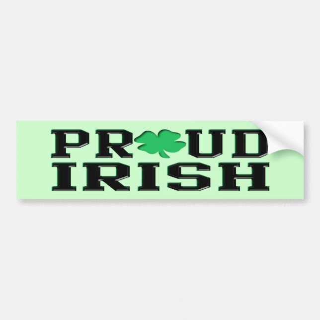 Autocollant De Voiture Irlandais fier (Devant)