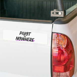 Autocollant De Voiture Ironie d'entreprise Pivot nulle part Résistant aux