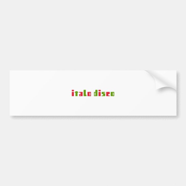 AUTOCOLLANT DE VOITURE ITALO DISCO (Devant)