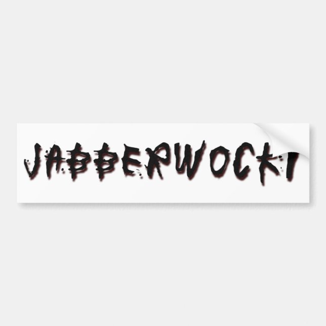 Autocollant De Voiture Jabberwocky (Devant)