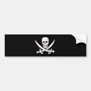 Autocollant De Voiture Jack Rackham-Blanc