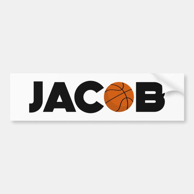 Autocollant De Voiture Jacob Basketball (Devant)