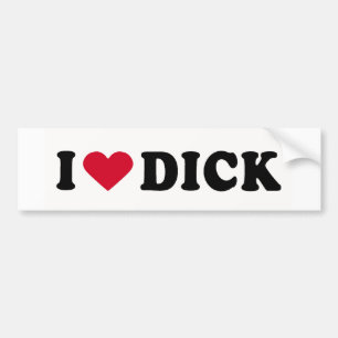 AUTOCOLLANT DE VOITURE J'ADORE DICK