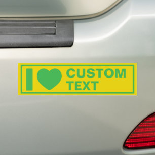 Autocollant De Voiture J'adore le modèle rétro personnalisé