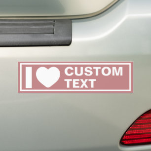 Autocollant De Voiture J'adore le rose minimaliste moderne personnalisé