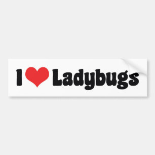 Autocollant De Voiture J'adore les coccinelles à coeur - Amoureux de cocc