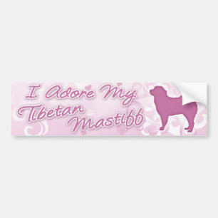 Autocollant De Voiture J'adore mon adhésif pour pare-chocs de mastiff