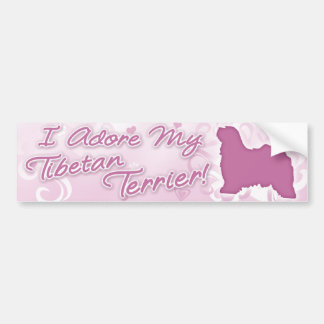 Autocollant De Voiture J'adore mon adhésif pour pare-chocs de Terrier