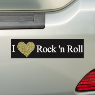 Autocollant De Voiture j'adore rock'n roll